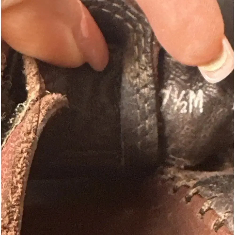 Easy Spirit Women’s Mule Sandal Shoes Comfort Slide Medium Brown Leather Sz 7.5‎